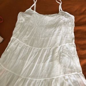 Lightweight white with coral accents cover up